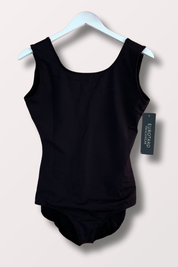 Adult Plus Size Microfiber Tank Leotard in black by Eurotard 4402 at New York Dancewear