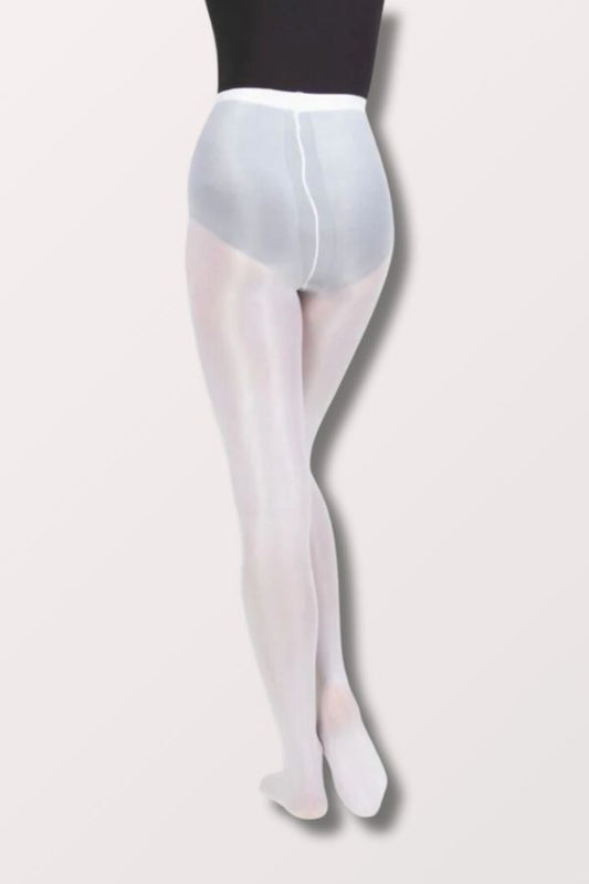 Adult Ultra Shimmery Footed Dance Tights White Body Wrappers A55 NY Dancewear