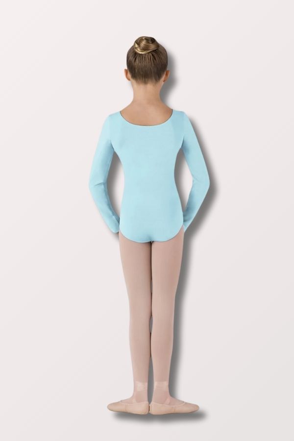 Bloch Girls Basic Long Sleeve Leotard in Pastel Blue Style CL5409 at New York Dancewear Company