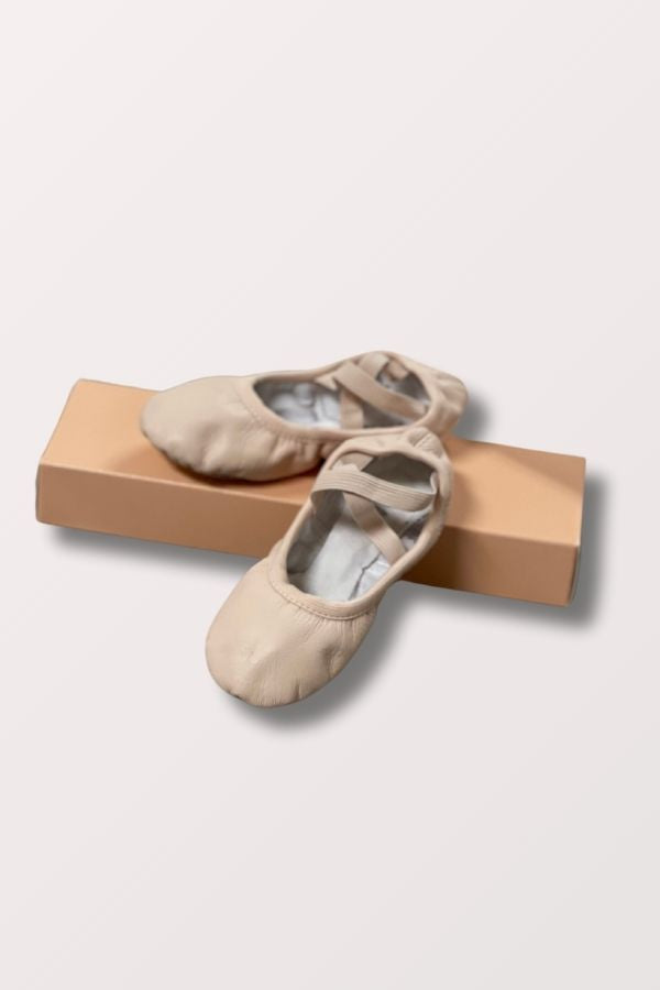 Bloch Children's Odette Leather Ballet Shoe No Drawstring Theatrical Pink at NY Dancewear