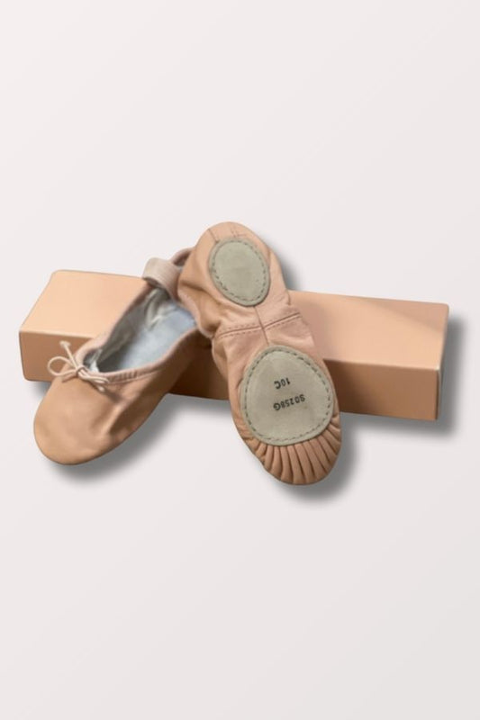 Bloch Dansoft II Leather Split Sole Childrens Ballet Shoes in Theatrical Pink at NY Dancewear