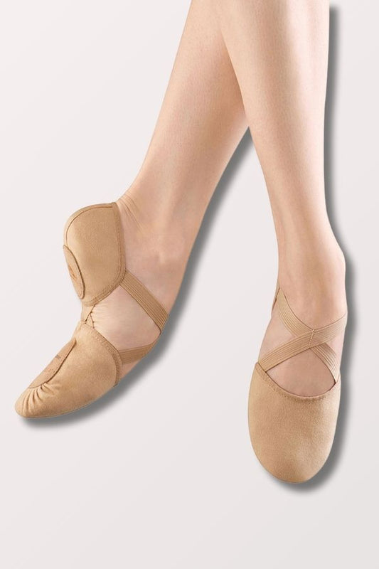 Bloch ES0251L Flesh Elastosplit X Canvas Ballet Shoes at NY Dancewear