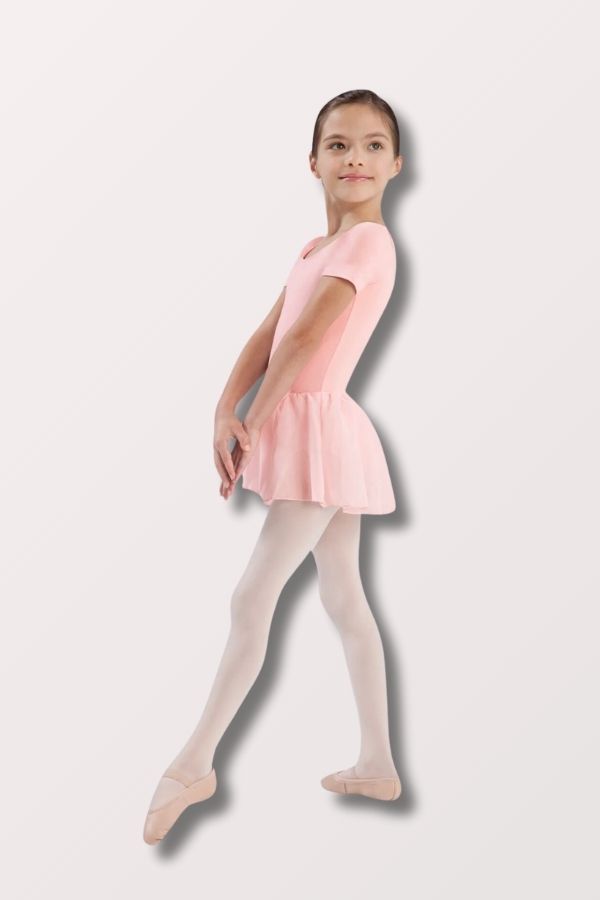 Bloch Girls Short Sleeve Skirted Leotard in Light Pink Style CL5342 at New York Dancewear Company