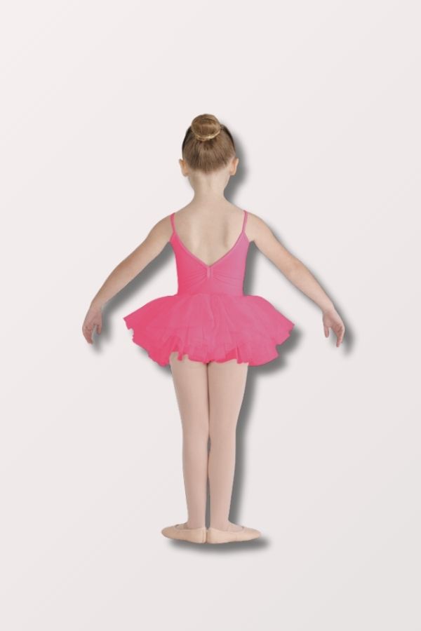 Bloch Heart Mesh Tutu Leotard in Hot Pink Style CL8168 at New York Dancewear Company