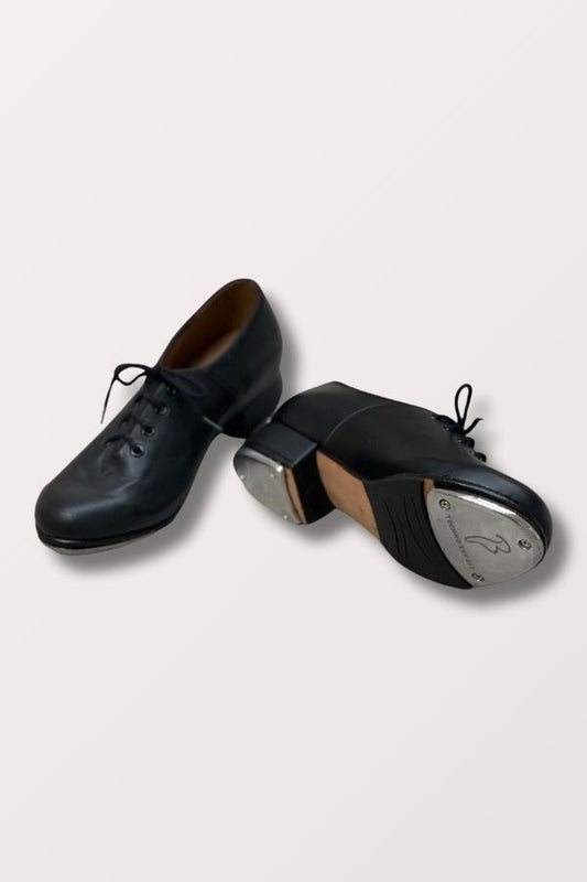 Bloch Jazz Tap Leather Lace Up Shoes in black at NY Dancewear