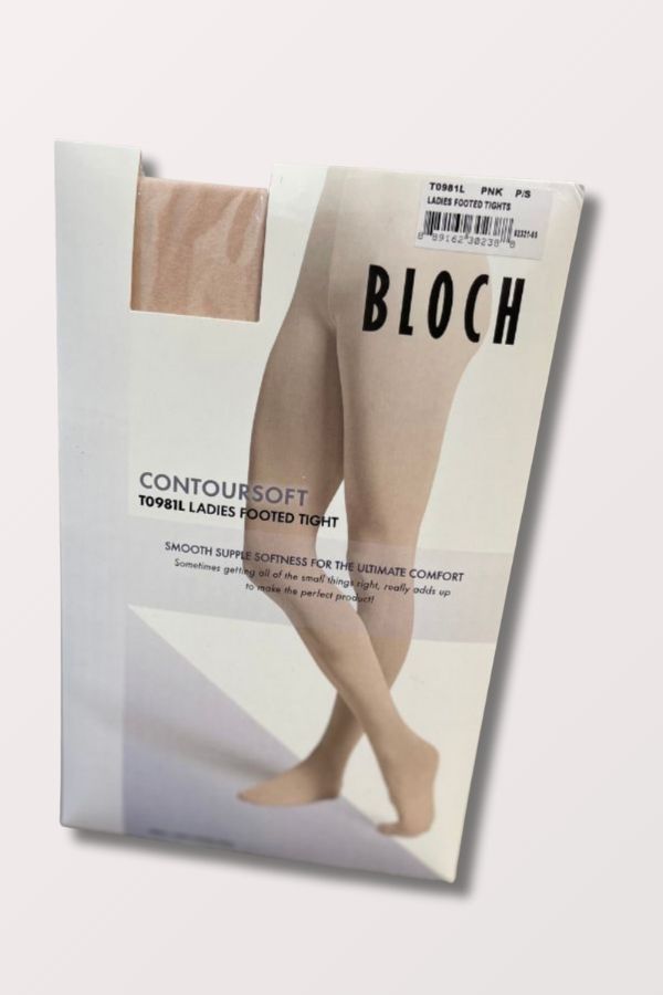 Bloch Ladies Contoursoft Footed Tights in Pink Style t0981L at New York Dancewear Company