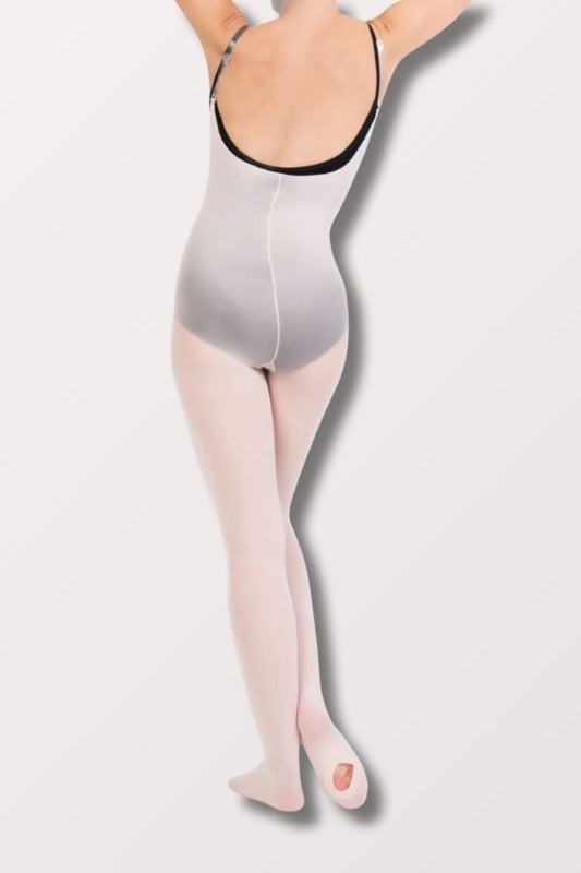 Body Wrappers Adult Convertible Body Tights with Clear Straps in Theatrical Pink Style A91 at New York Dancewear Company