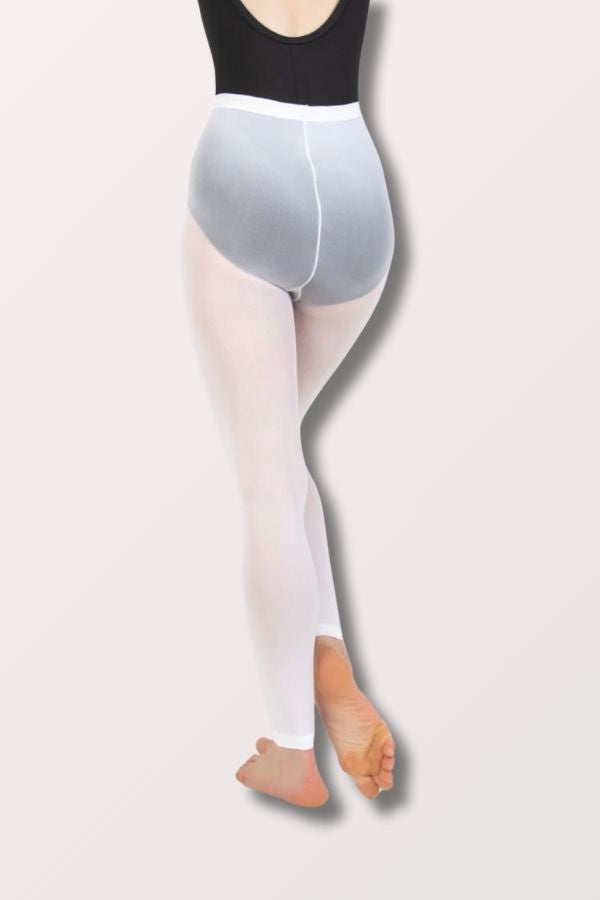 Adult TotalSTRETCH Footless Dance Tights - White