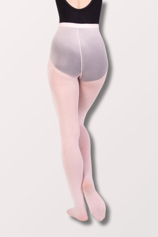 Body Wrappers Adult Total Stretch Footed Dance Tights in Light Pink at NY Dancewear