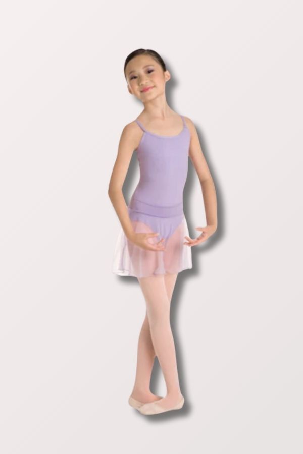 Body Wrappers children's Pull On Chiffon Skirt in Lilac Style 122R at New York Dancewear Company