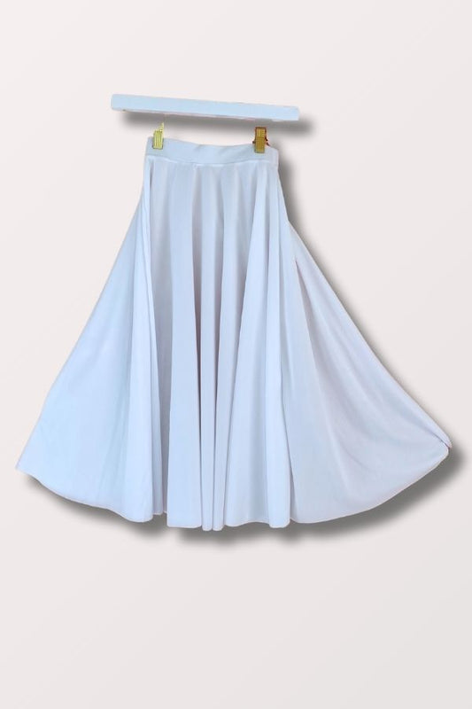Body Wrappers Girls White Praise Circle Skirt 0501 at New York Dancewear Company