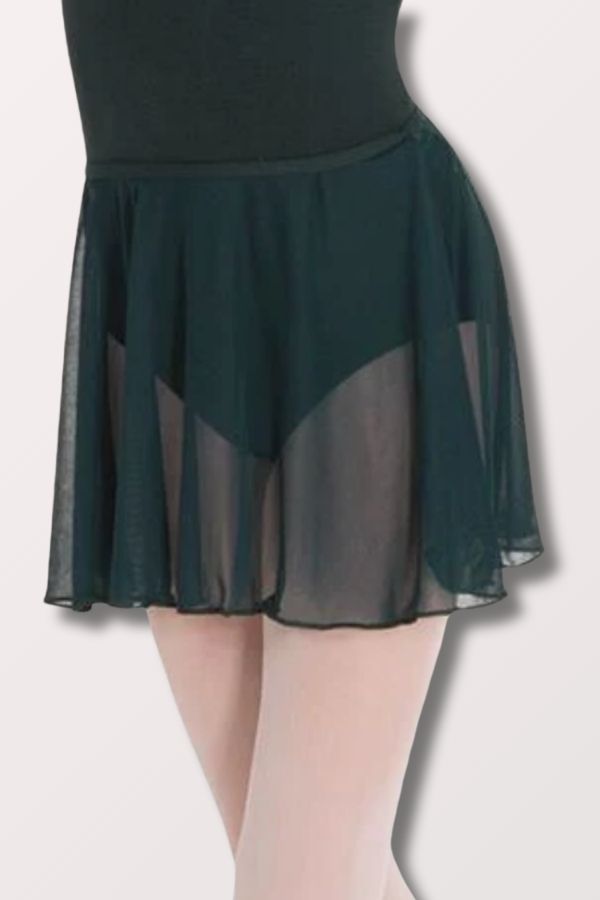 Body Wrappers Girls chiffon Pull On Ballet Skirt in Black Style BW198 at New York Dancewear Company