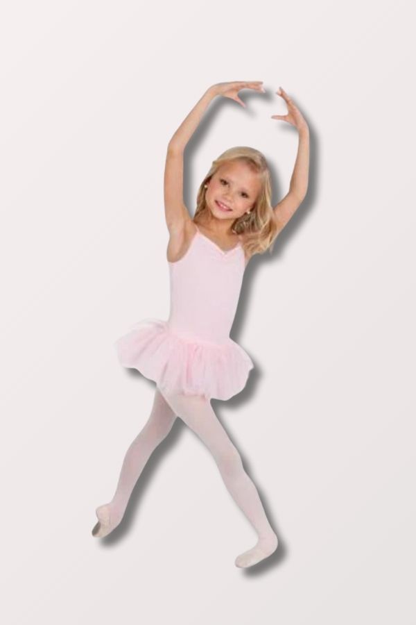 Body Wrappers Girls Microfiber Camisole Leotard With Tutu in Light Pink Style 2231 at New York Dancewear Company