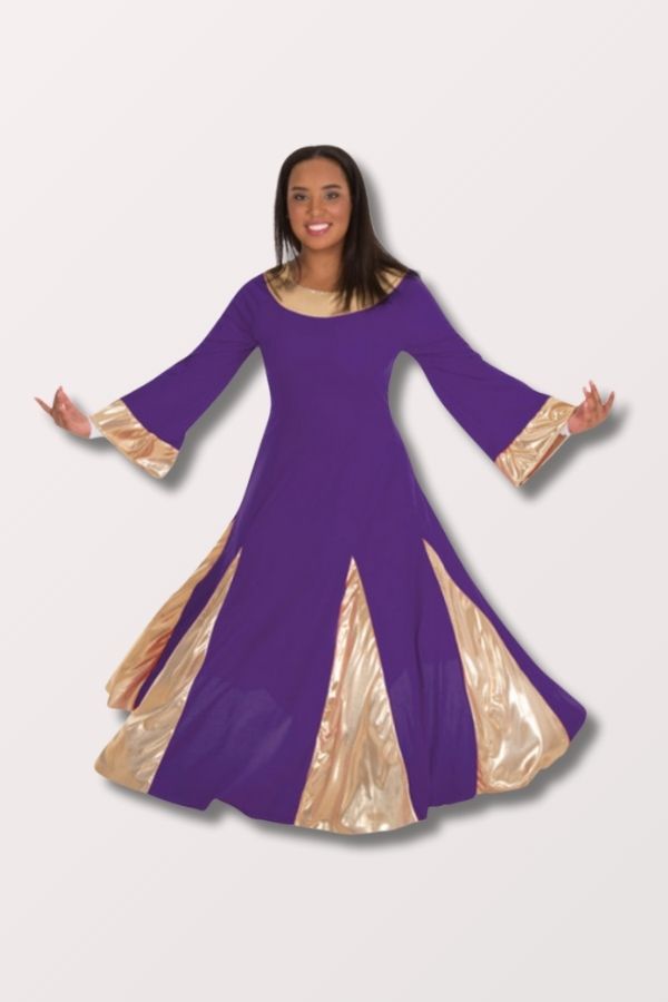 Body Wrappers Praise Dance Robe in Deep Purple Style 575 at New York Dancewear Company