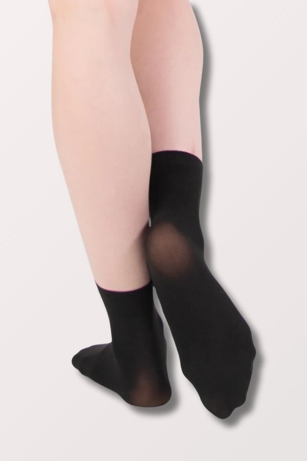 Body Wrappers Short Jazz Socks in Black Style A71 at New York Dancewear Company