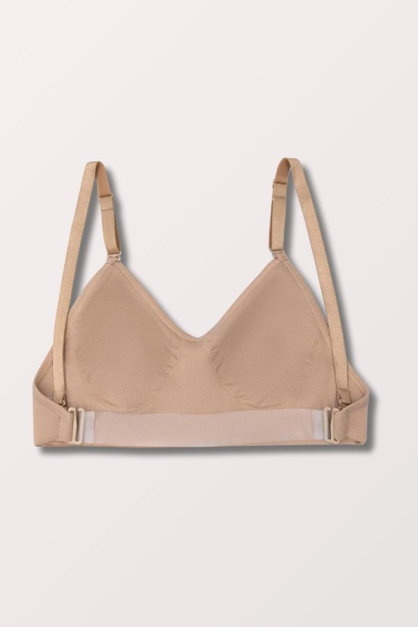 Capezio Seamless Clear Back Bra in Nude Style 3683 at New York Dancewear Company