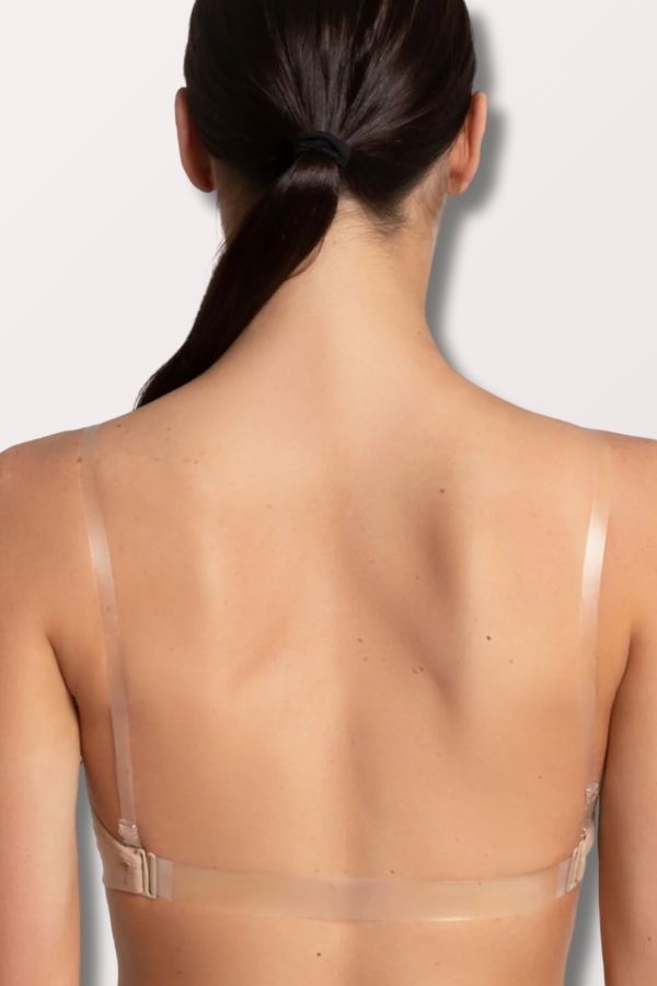 Capezio Seamless Clear Back Bra in Nude Style 3683 at New York Dancewear Company