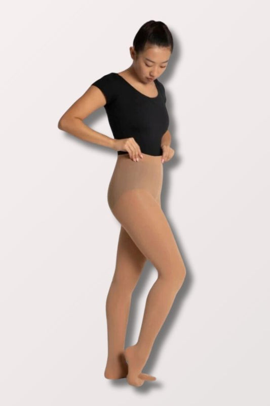 Capezio Ultra Soft Adult Footed Dance Tights in Caramel 1915 at NY Dancewear