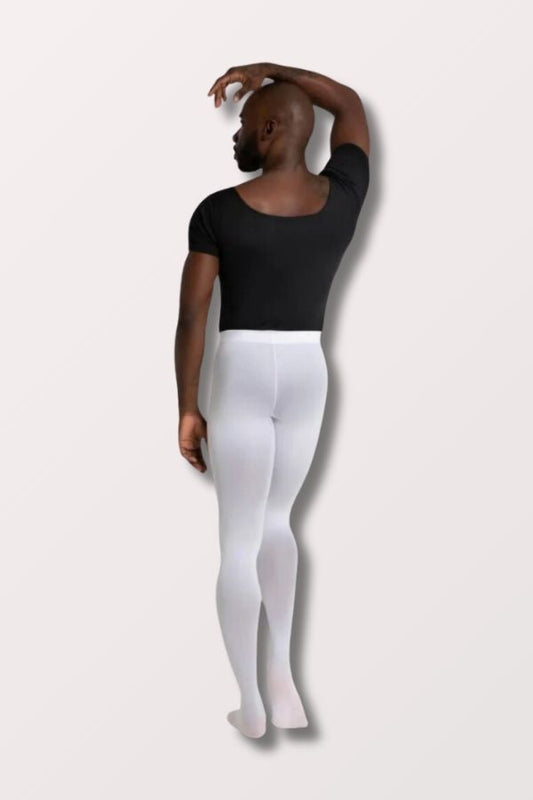 Adult Self Knit Waistband Ultra Soft Footed Tights - White