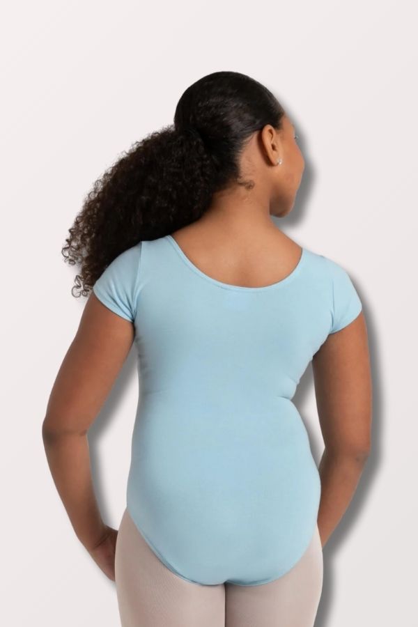 Capezio Children's Short Sleeve Leotard in Light Blue Style CC400C at New York Dancewear Company