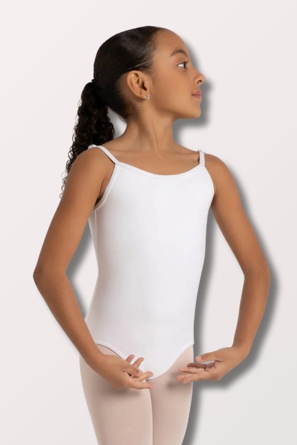 Capezio Children's Adjustable Strap Camisole Leotard in White Style CC100C at New York Dancewear Company