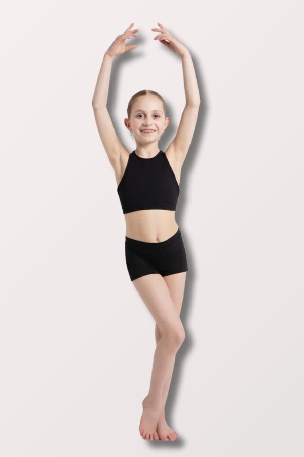 Capezio Children's Boy Cut Low Rise Shorts in Black Style TB113C at New York Dancewear Company