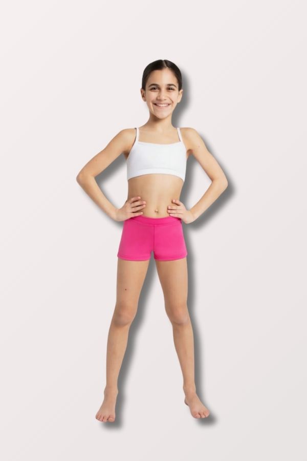 Capezio Children's Boy Cut Low Rise Shorts in Hot Pink Style TB113C at New York Dancewear Company