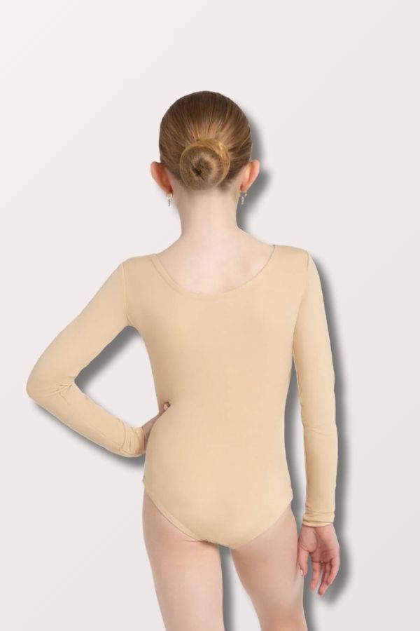 Capezio Children's Long Sleeve Nylon Leotard in Nude Style TB134C at New York Dancewear Company