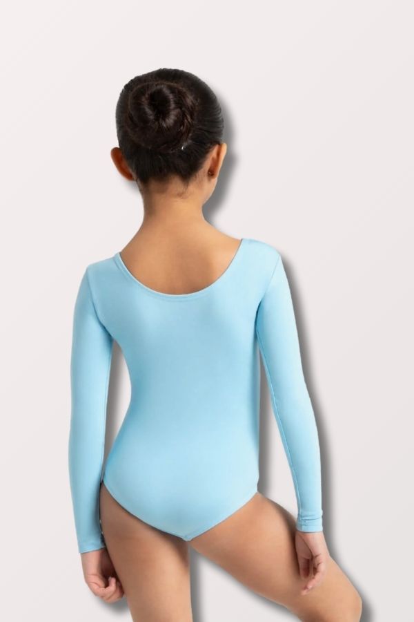 Capezio Children's Team Basics Nylon Long Sleeve Leotard in Light Blue Style TB134C at New York Dancewear Company