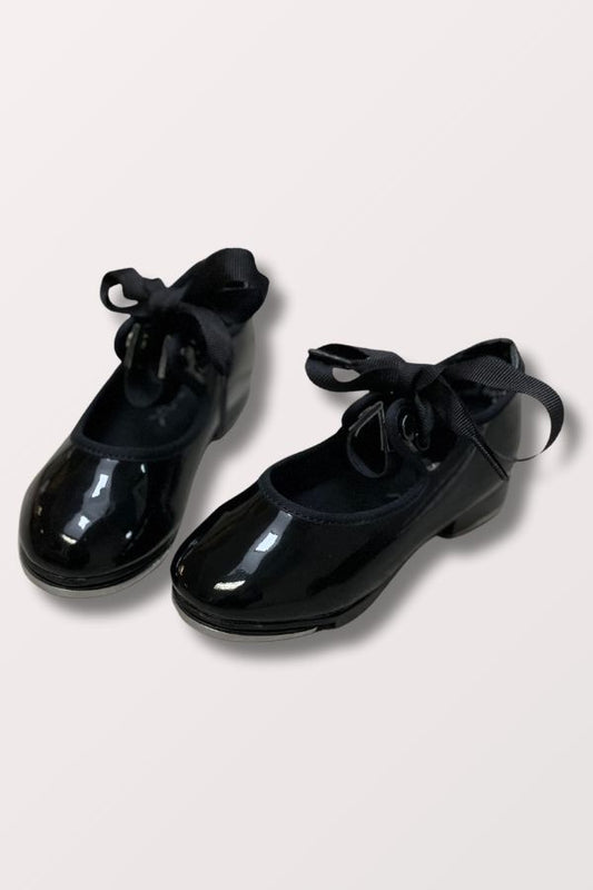 Capezio Children's Black Patent Shuffle Tap Shoes at NY Dancewear