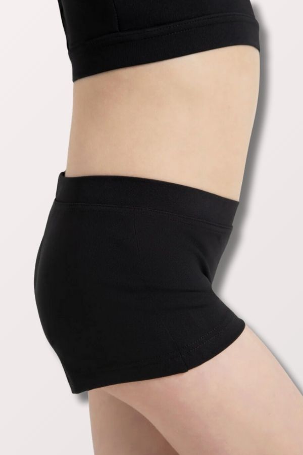 Capezio Children's Boy Cut Low Rise Shorts in Black Style TB113C at New York Dancewear Company