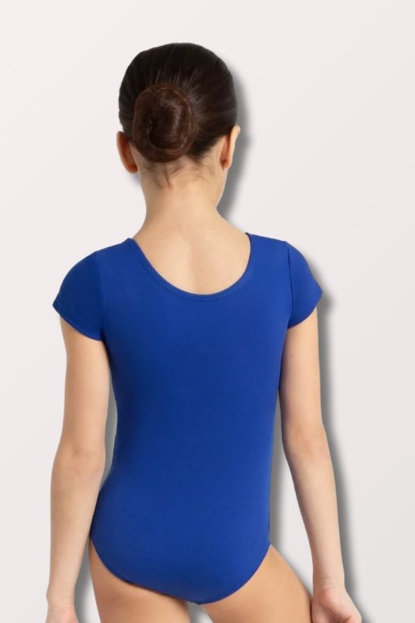 Childrens Team Basics Nylon Lycra Short Sleeve Leotard - Royal