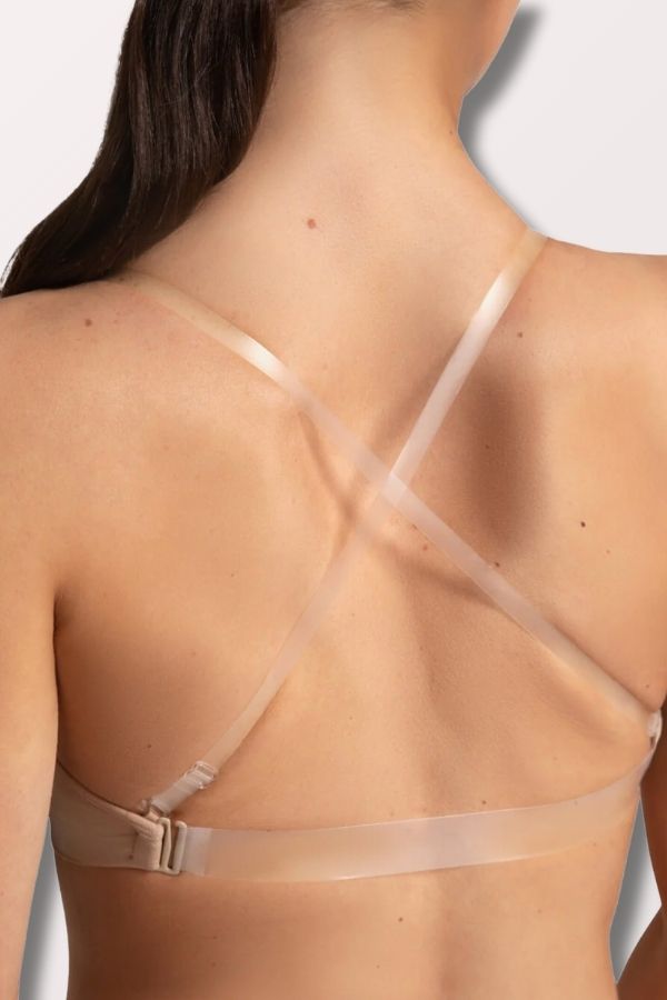 Capezio Seamless Clear Back Bra in Nude Style 3683 at New York Dancewear Company