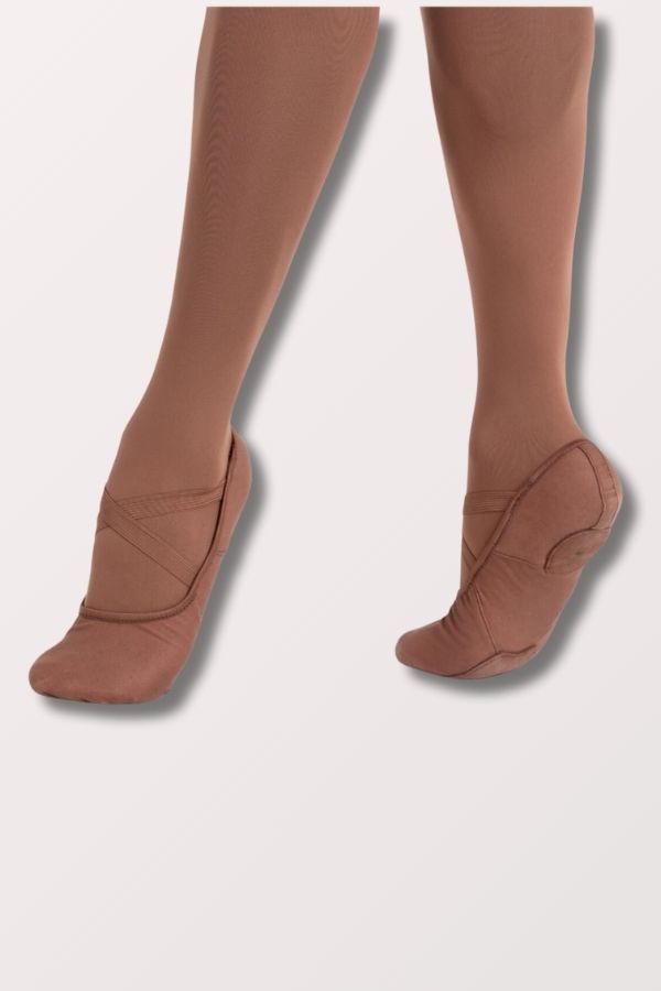 Capezio Children's Hanami Canvas Ballet Shoes in Mocha at NY Dancewear 2037C
