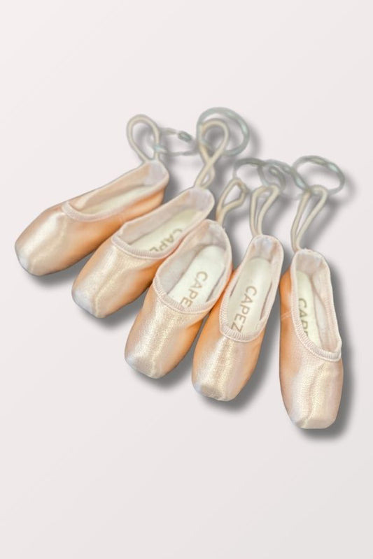 Capezio Mini Pointe Shoe Keychain in Petal Pink at New York Dancewear Company