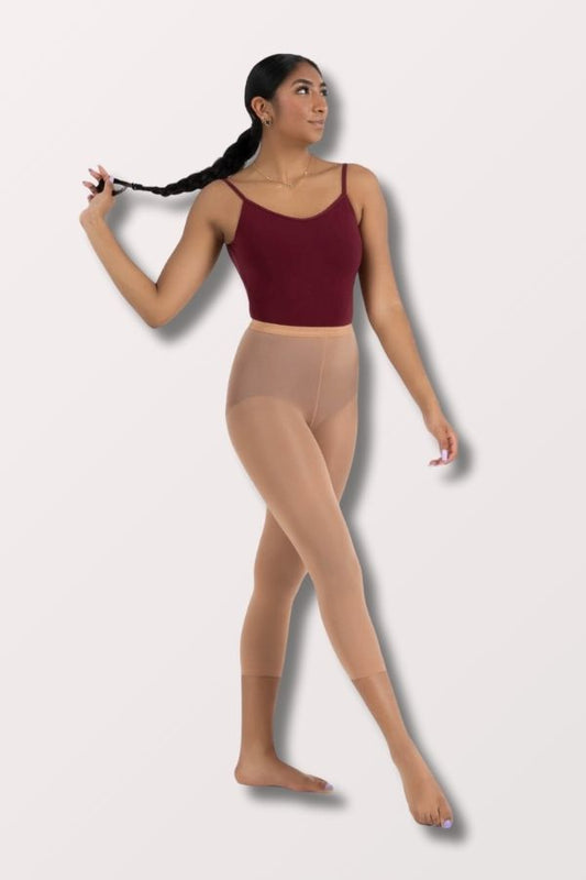 Adult Hold & Stretch Footless Dance Tights - Suntan