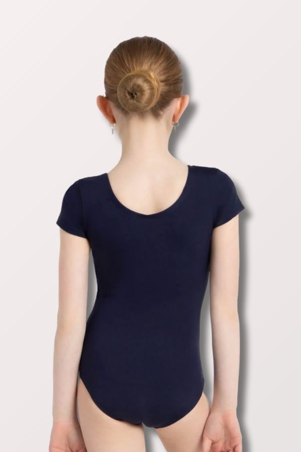 Capezio Children's Nylon Short Sleeve Leotard in Navy Style TB132C at New York Dancewear Company
