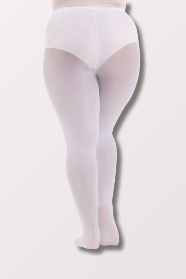 Capezio Plus Size Ultra Hold Footed Tights in White Style N1862 at New York Dancewear Company