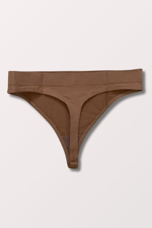 Capezio Women's Seamless Low Rise Thong in Mocha Style 3678 at New York Dancewear Company