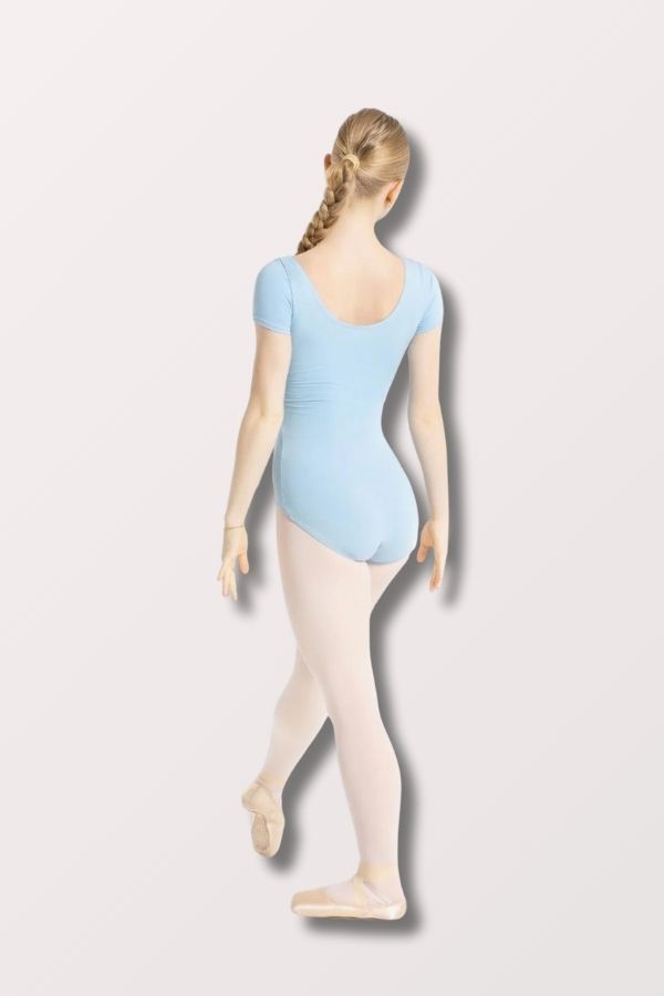 Capezio Women's Short Sleeve Leotard in Light Blue Style CC400 at New York Dancewear Company