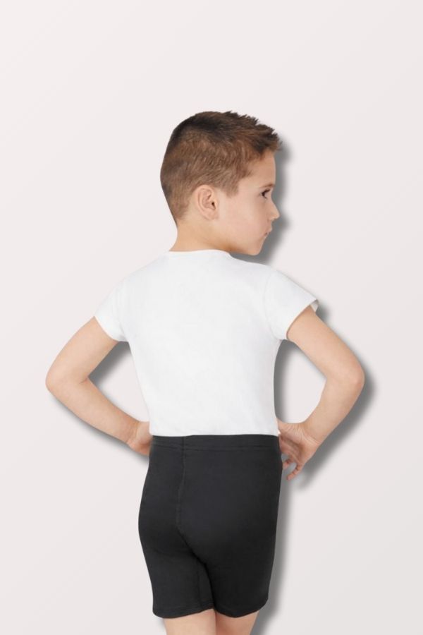 Eurotard Boys Microfiber Short Sleeve Dance Shirt in White Style 44100C at New York Dancewear Company