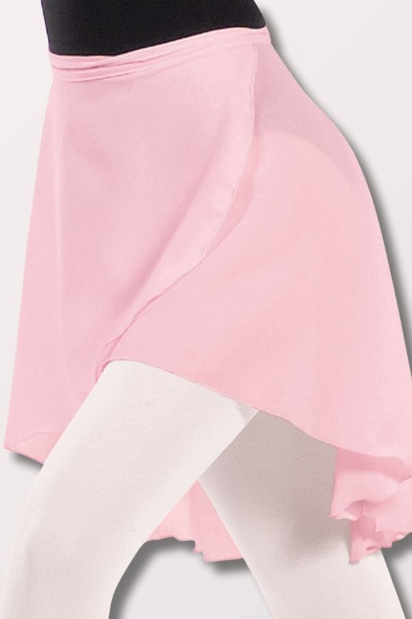 Eurotard High Low Pink Chiffon Georgette Wrap Skirt at NY Dancewear