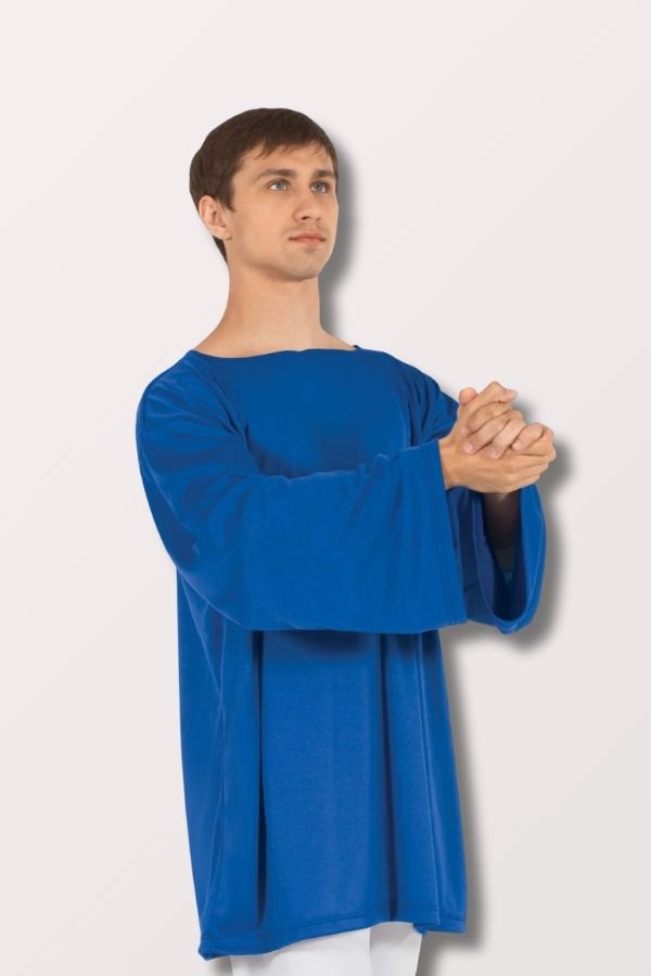 Eurotard Unisex Polyester Wide Sleeve Loose Praise Top in Royal Style 13832 at New York Dancewear Company
