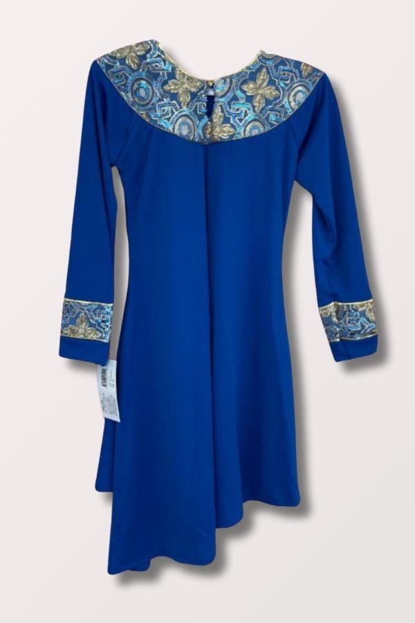 Eurotard Women's Tabernacle Tunic in Royal/Gold Style 81116 at New York Dancewear Company