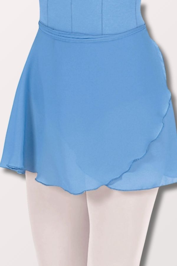 Women's 14 Inch Chiffon Wrap Skirt - Light Blue