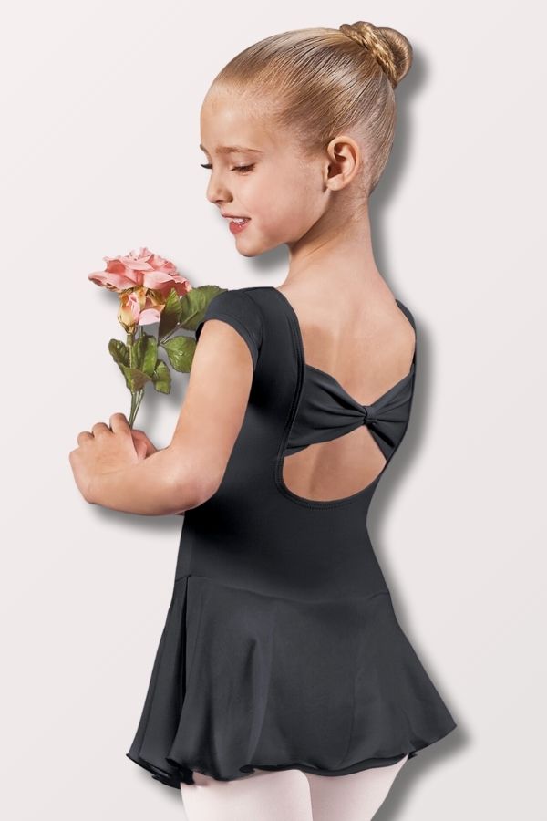 Eurotard Girls Bow Back Dress Black 44285 at NY Dancewear