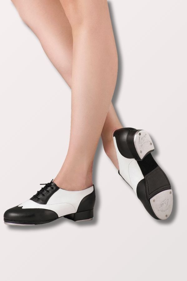 Leo Giordano Spectator Tap Shoes in Black/White Style LS3004L at New York Dancewear Company