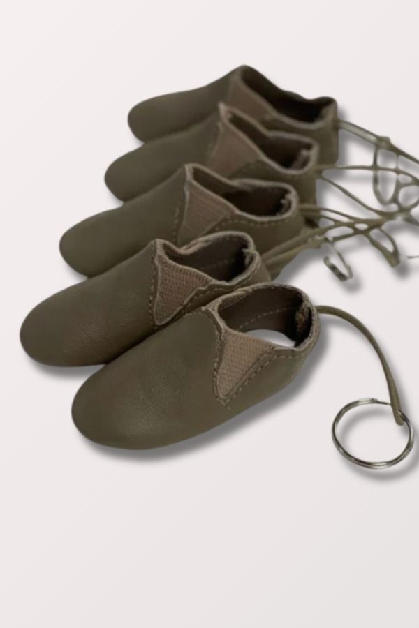 Minishooz Mini Jazz Shoe Keychain in Tan at New York Dancewear Company