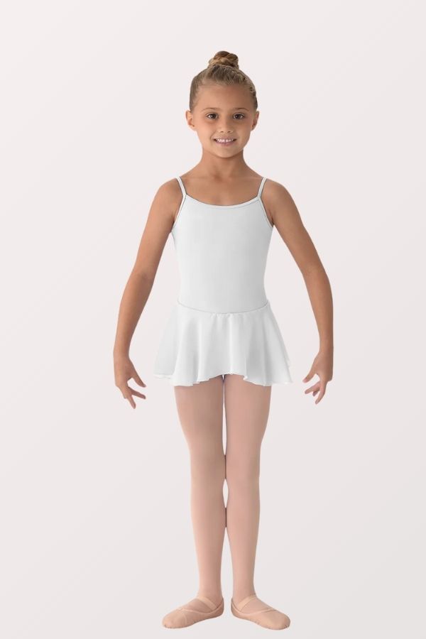 Mirella Girls Camisole Dress in White Style M201C2 at New York Dancewear Company