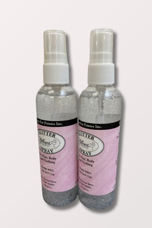 Pillows for Pointes Silver Glitter Spray at New York Dancewear Company